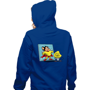 Secret_Shirts Zippered Hoodies, Unisex / Small / Royal Blue Mighty Or Speedy