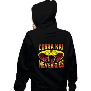 Secret_Shirts Zippered Hoodies, Unisex / Small / Black Never Dies