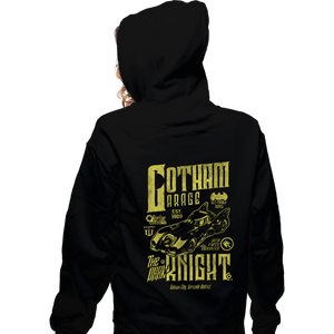 Daily_Deal_Shirts Zippered Hoodies, Unisex / Small / Black Gotham Garage