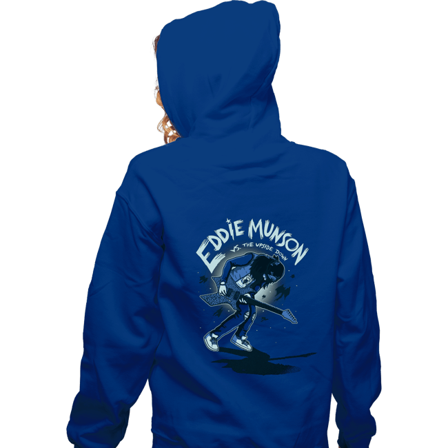 Daily_Deal_Shirts Zippered Hoodies, Unisex / Small / Royal Blue Eddie VS The Upside Down