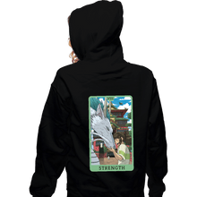 Load image into Gallery viewer, Daily_Deal_Shirts Zippered Hoodies, Unisex / Small / Black Tarot Ghibli Strength
