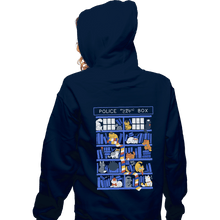 Load image into Gallery viewer, Shirts Pullover Hoodies, Unisex / Small / Navy Library Box Who
