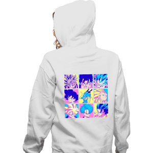 Shirts Zippered Hoodies, Unisex / Small / White Saiyan Colors