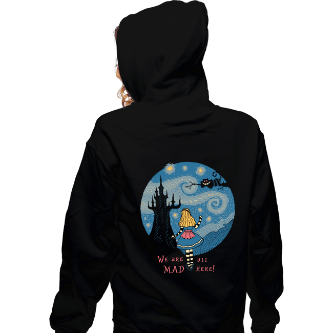 Daily_Deal_Shirts Zippered Hoodies, Unisex / Small / Black Starry Wonderland
