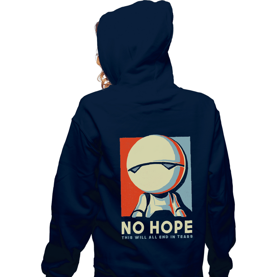Shirts Zippered Hoodies, Unisex / Small / Navy No Hope