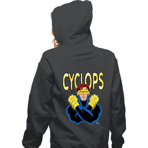 Daily_Deal_Shirts Zippered Hoodies, Unisex / Small / Dark Heather Cyclops 97