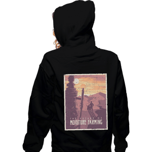 Shirts Zippered Hoodies, Unisex / Small / Black The Future Of Moisture Farming