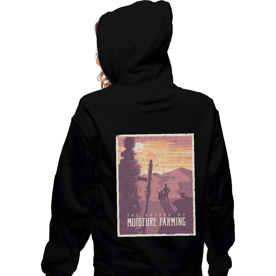 Shirts Zippered Hoodies, Unisex / Small / Black The Future Of Moisture Farming