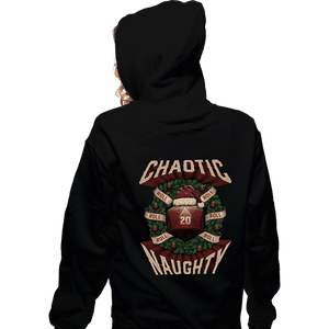 Shirts Zippered Hoodies, Unisex / Small / Black Chaotic Naughty Christmas