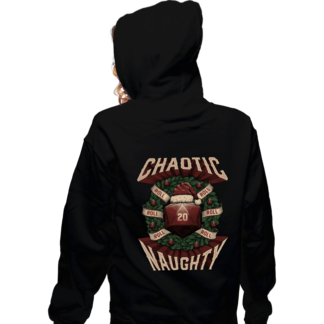 Shirts Zippered Hoodies, Unisex / Small / Black Chaotic Naughty Christmas