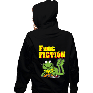 Daily_Deal_Shirts Zippered Hoodies, Unisex / Small / Black Frog Fiction