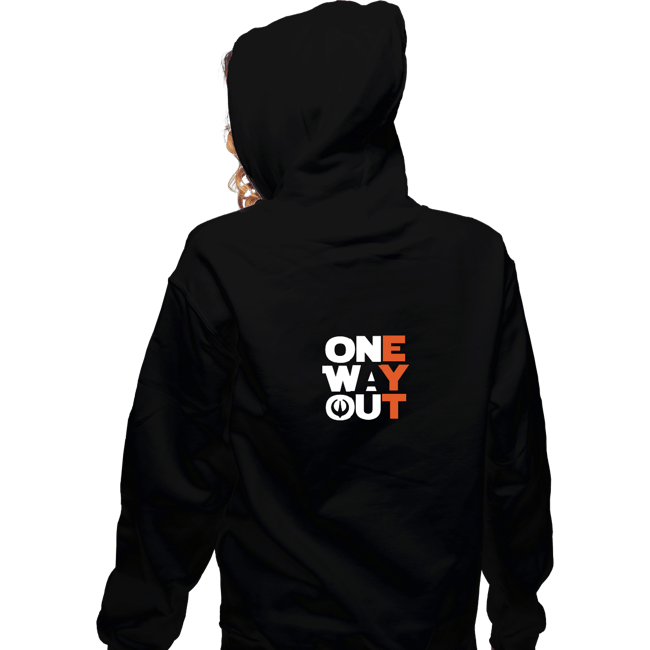 Secret_Shirts Zippered Hoodies, Unisex / Small / Black One Way Out