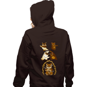 Secret_Shirts Zippered Hoodies, Unisex / Small / Dark Chocolate Owl Bear Fusion