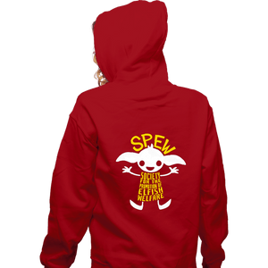 Daily_Deal_Shirts Zippered Hoodies, Unisex / Small / Red SPEW