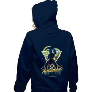 Shirts Zippered Hoodies, Unisex / Small / Navy Retro Airbender