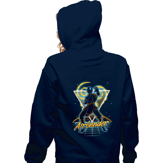 Shirts Zippered Hoodies, Unisex / Small / Navy Retro Airbender