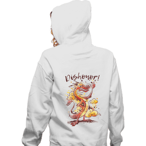 Shirts Zippered Hoodies, Unisex / Small / White Dishonor