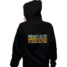 Load image into Gallery viewer, Daily_Deal_Shirts Zippered Hoodies, Unisex / Small / Black Things I Ask Myself
