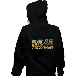 Daily_Deal_Shirts Zippered Hoodies, Unisex / Small / Black Things I Ask Myself