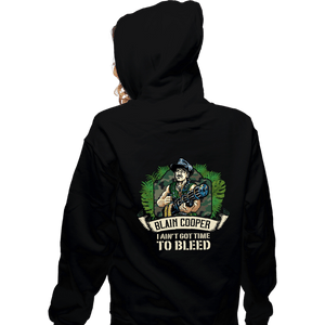 Shirts Zippered Hoodies, Unisex / Small / Black No Time To Bleed