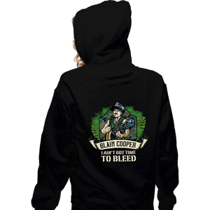 Shirts Zippered Hoodies, Unisex / Small / Black No Time To Bleed