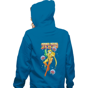 Shirts Zippered Hoodies, Unisex / Small / Royal blue Sailor Samus Power Suit