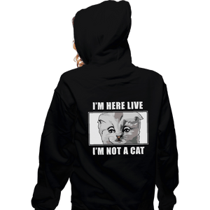 Shirts Zippered Hoodies, Unisex / Small / Black Zoom Cat