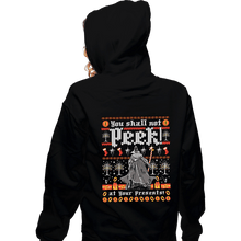 Load image into Gallery viewer, Secret_Shirts Zippered Hoodies, Unisex / Small / Black You Shall Not Peak
