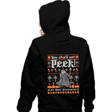 Load image into Gallery viewer, Secret_Shirts Zippered Hoodies, Unisex / Small / Black You Shall Not Peak
