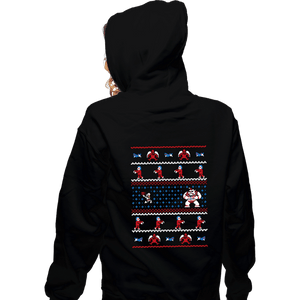 Shirts Zippered Hoodies, Unisex / Small / Black Ghosts n Goblins n Christmas Presents