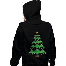Load image into Gallery viewer, Daily_Deal_Shirts Zippered Hoodies, Unisex / Small / Black Holy Christmas Tree, Batman!
