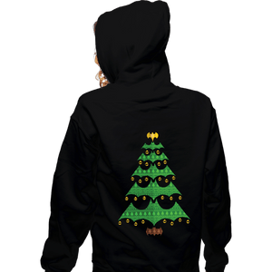 Daily_Deal_Shirts Zippered Hoodies, Unisex / Small / Black Holy Christmas Tree, Batman!