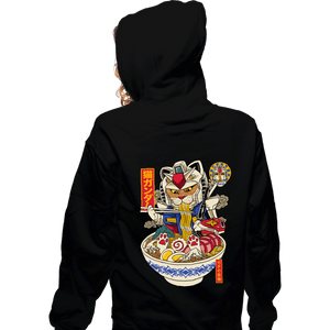 Daily_Deal_Shirts Zippered Hoodies, Unisex / Small / Black Ramen Gundam