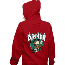 Load image into Gallery viewer, Secret_Shirts Zippered Hoodies, Unisex / Small / Red Dasher Thrasher
