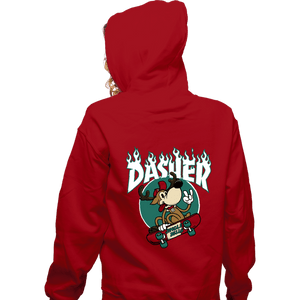 Secret_Shirts Zippered Hoodies, Unisex / Small / Red Dasher Thrasher