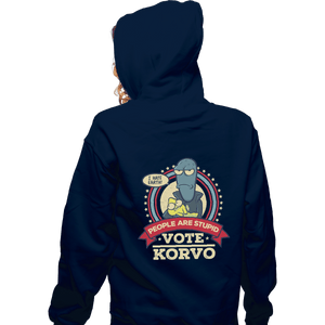 Shirts Pullover Hoodies, Unisex / Small / Navy Vote Korvo