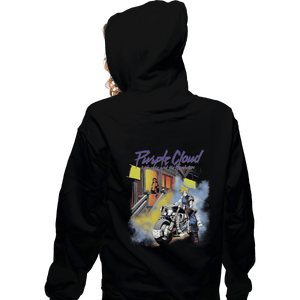 Shirts Zippered Hoodies, Unisex / Small / Black Purple Cloud