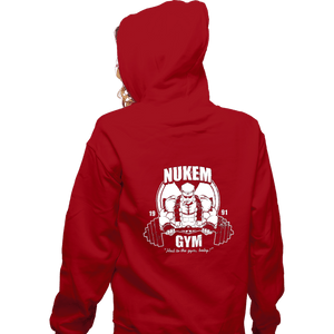 Shirts Zippered Hoodies, Unisex / Small / Red Nukem Gym