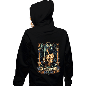 Daily_Deal_Shirts Zippered Hoodies, Unisex / Small / Black The Barbarian