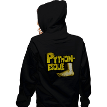 Load image into Gallery viewer, Shirts Zippered Hoodies, Unisex / Small / Black Pythonesque
