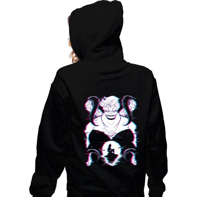 Daily_Deal_Shirts Zippered Hoodies, Unisex / Small / Black Glitched Ursula