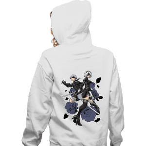 Daily_Deal_Shirts Zippered Hoodies, Unisex / Small / White Android Hunter