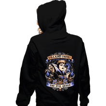 Load image into Gallery viewer, Daily_Deal_Shirts Zippered Hoodies, Unisex / Small / Black Villains Unite Evil Queen
