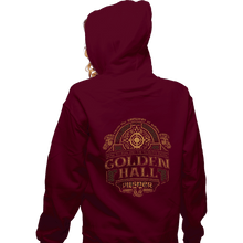Load image into Gallery viewer, Shirts Zippered Hoodies, Unisex / Small / Maroon Golden Hall Pilsner
