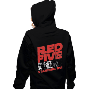 Shirts Zippered Hoodies, Unisex / Small / Black Red 5 Standing By