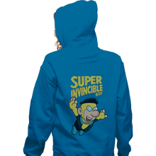 Load image into Gallery viewer, Secret_Shirts Zippered Hoodies, Unisex / Small / Royal Blue Super Invicible Boy
