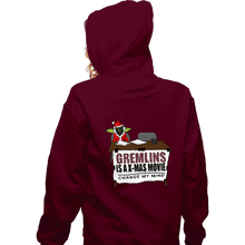 Load image into Gallery viewer, Shirts Zippered Hoodies, Unisex / Small / Maroon Gremlins Is A Christmas Movie
