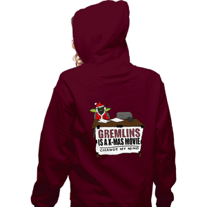 Shirts Zippered Hoodies, Unisex / Small / Maroon Gremlins Is A Christmas Movie