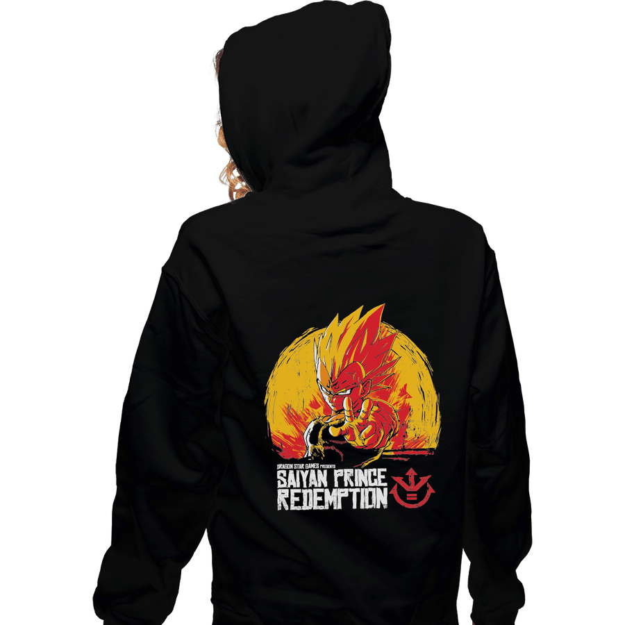 Shirts Zippered Hoodies, Unisex / Small / Black Saiyan Prince Redemption