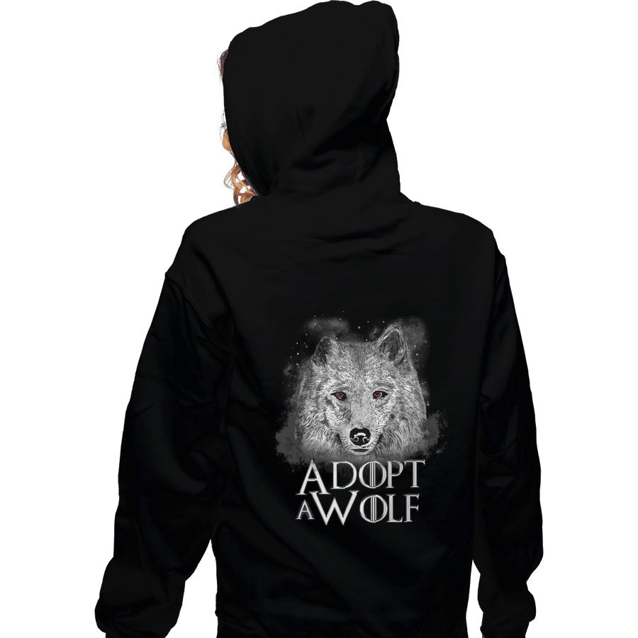 Shirts Zippered Hoodies, Unisex / Small / Black Adopt A Wolf